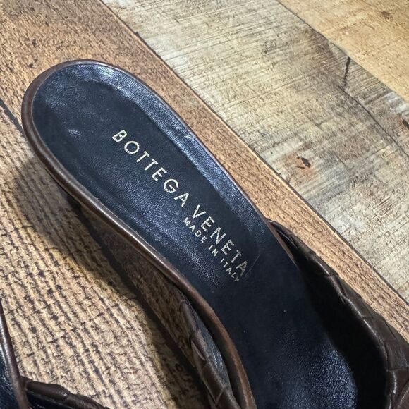 Bottega Veneta Woven Sandals Intrecciato Damier Leather Check Sz 38 US 8 COA - Picture 9 of 16